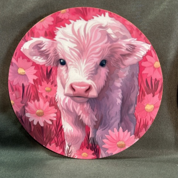 Set of 4 Highland Cow Coasters - Picture 3 of 5